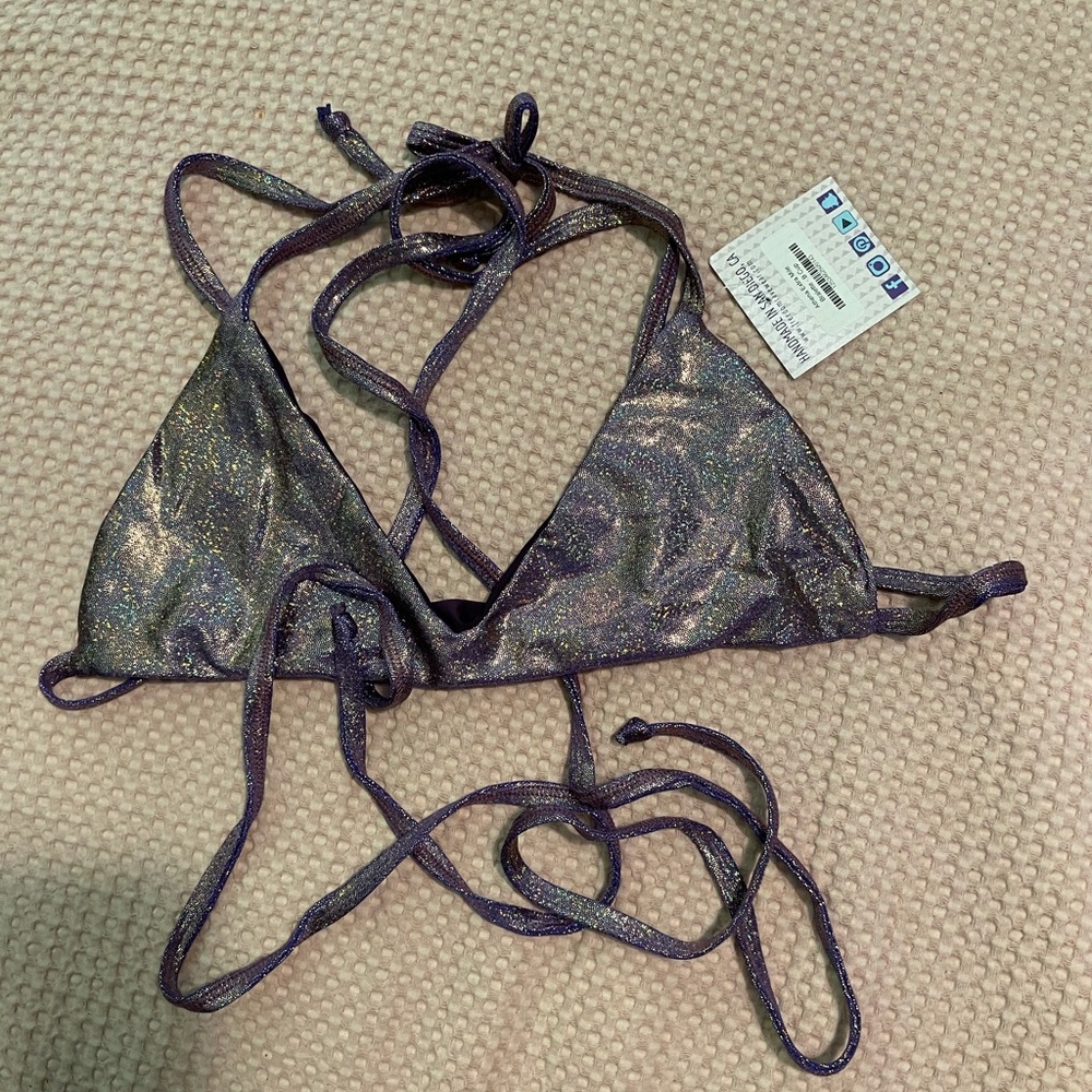 Freedom Rave Wear Athena Holographic Wrap Bra